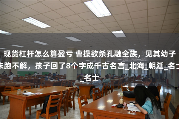 现货杠杆怎么算盈亏 曹操欲杀孔融全族，见其幼子未跑不解，孩子回了8个字成千古名言_北海_朝廷_名士