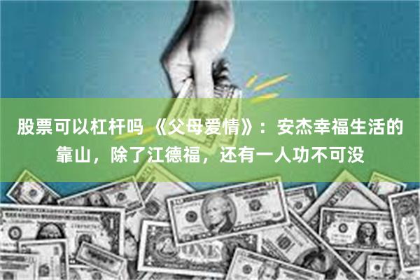 股票可以杠杆吗 《父母爱情》：安杰幸福生活的靠山，除了江德福，还有一人功不可没