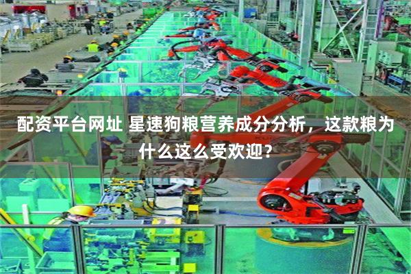 配资平台网址 星速狗粮营养成分分析,这款粮为什么这么受欢迎?