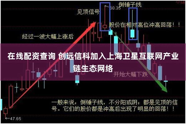 在线配资查询 创远信科加入上海卫星互联网产业链生态网络